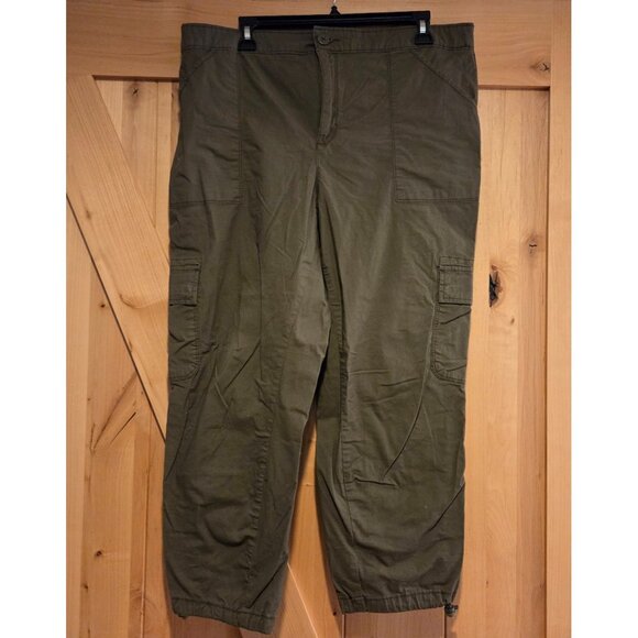 Social Standard by Sanctuary Women Plus sz XXL Capri Crop Cargo Pants Bungee - Picture 1 of 15